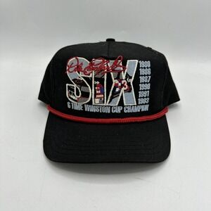 Vintage‎ NASCAR Hat Unisex Dale Earnhardt 6 Time Winston Cup Champ Snapback 90s